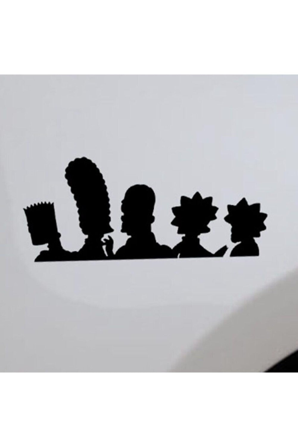 Karikatür Aile Tasarım Oto özel yeni sticker Siyah 19*8 Cm