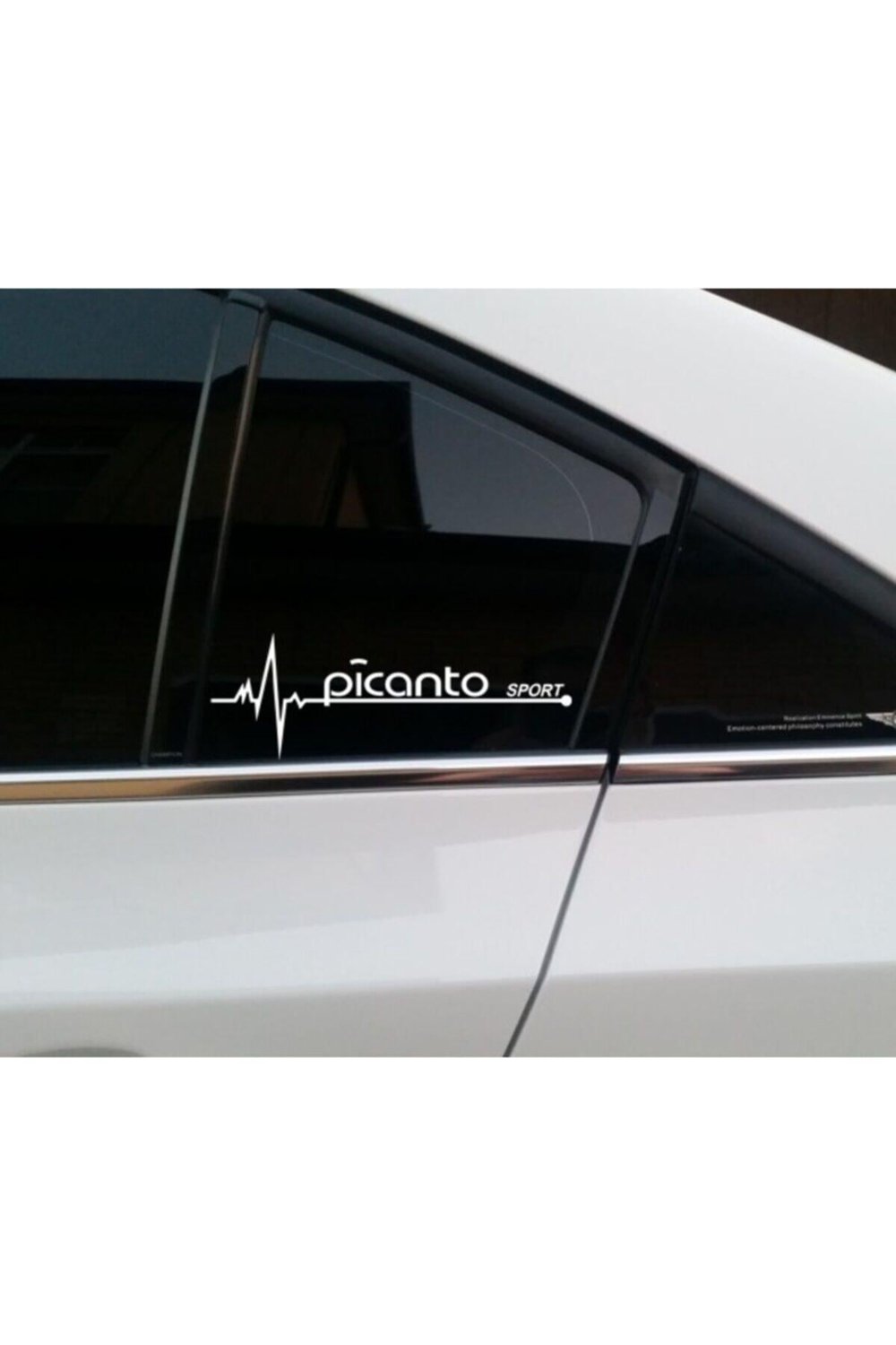 Kia Picanto İçin şık tasarım karbon sticker seti Aksesuar Oto Kapı Yan Cam özel yeni sticker 20*7 Cm