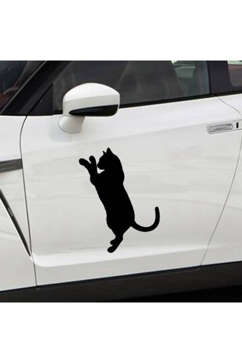 Komik Kedi Tasarım Çıkarılabilir Su Geçirmez Oto özel yeni sticker 2 Parça 14*18 Cm
