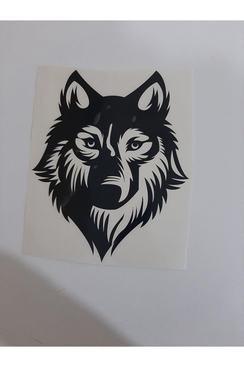 Kurt Başı Oto özel yeni stickeri Siyah 13*15 Cm
