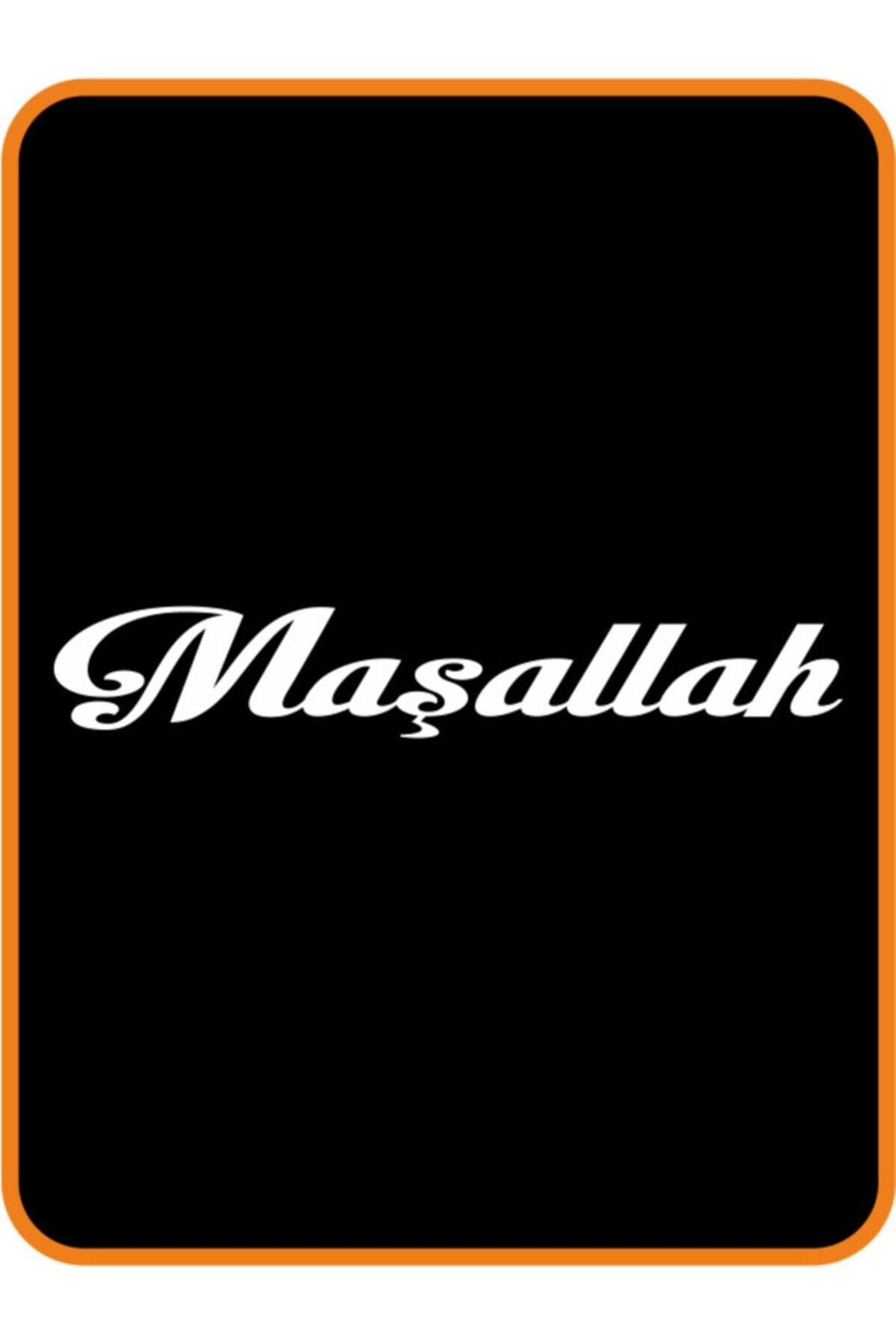 Maşallah Yazısı Oto özel yeni sticker Beyaz 24*4 Cm