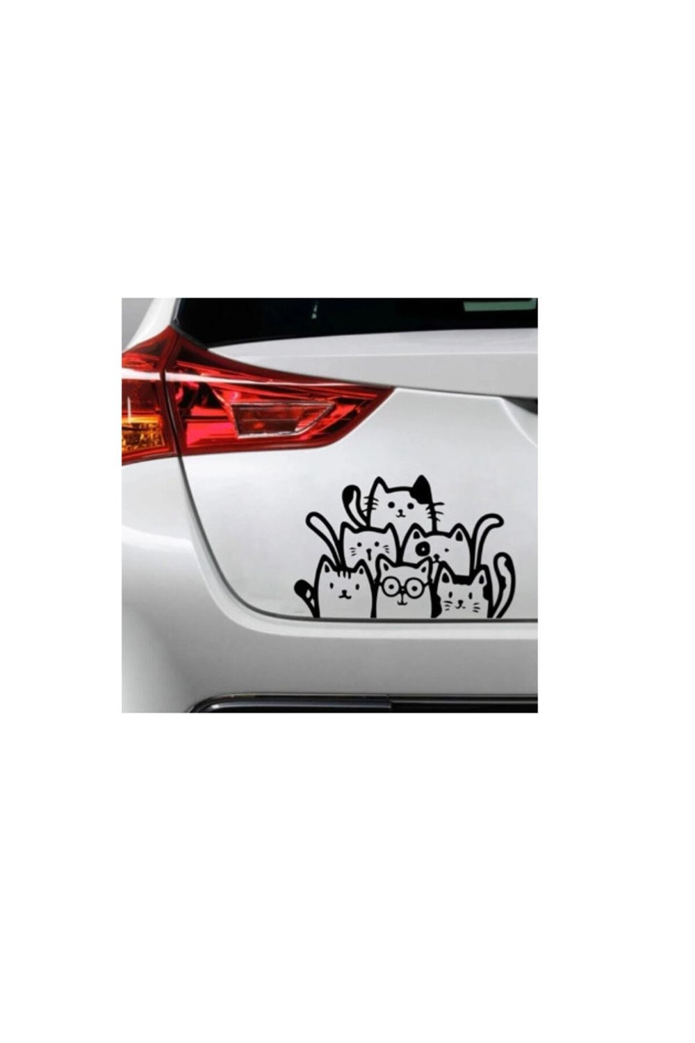 Minipera Kedi Ailesi özel yeni sticker Siyah 21*32 Cm