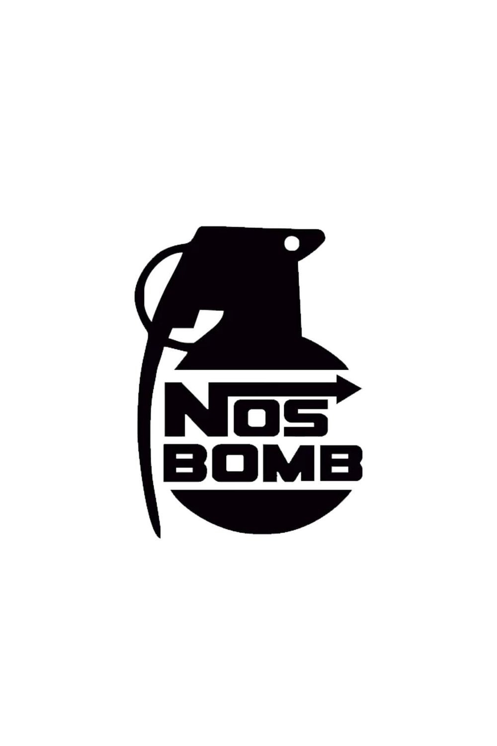 Nos Bomb Oto özel yeni sticker Siyah 15*11 Cm