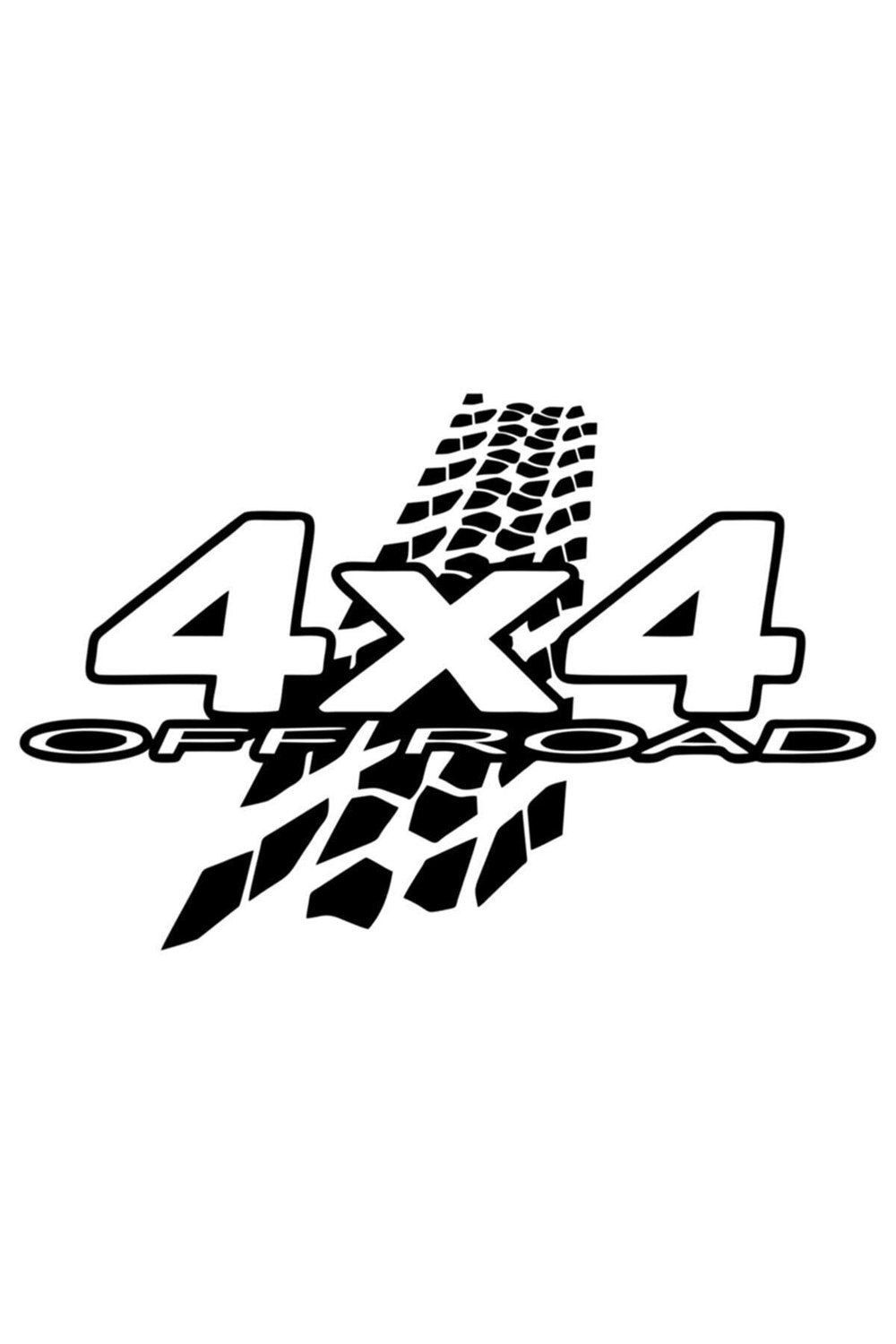 Off Road 4X4 Oto özel yeni sticker Lastik Izi Siyah 40*26 Cm