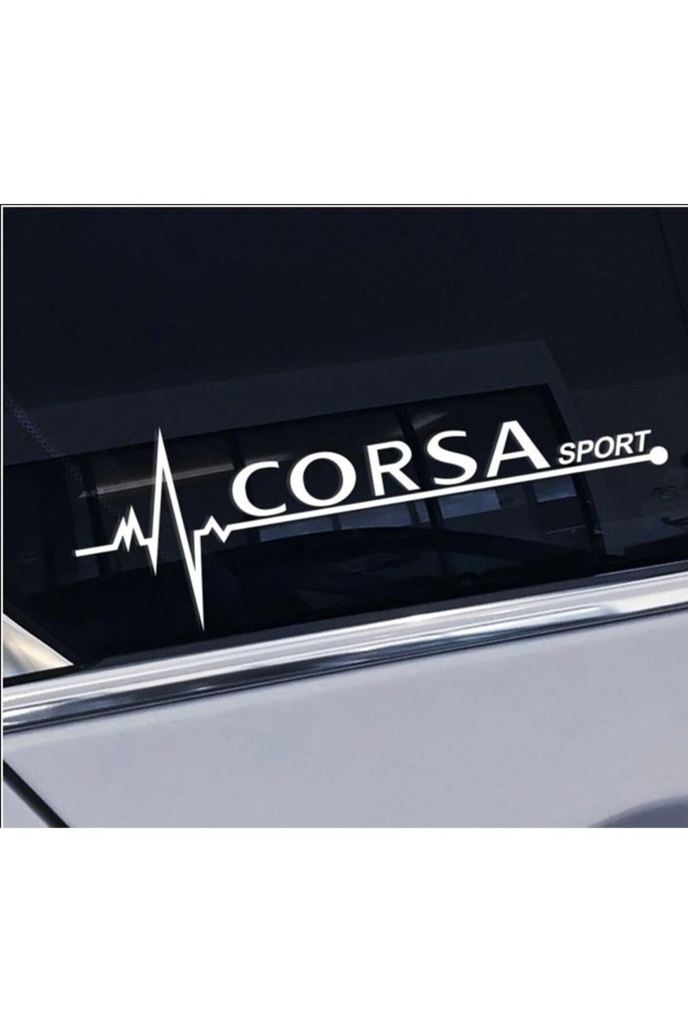 Opel Corsa Nabız Kalp Atışı Ritim özel yeni sticker 2 Adet Beyaz 18*6 Cm