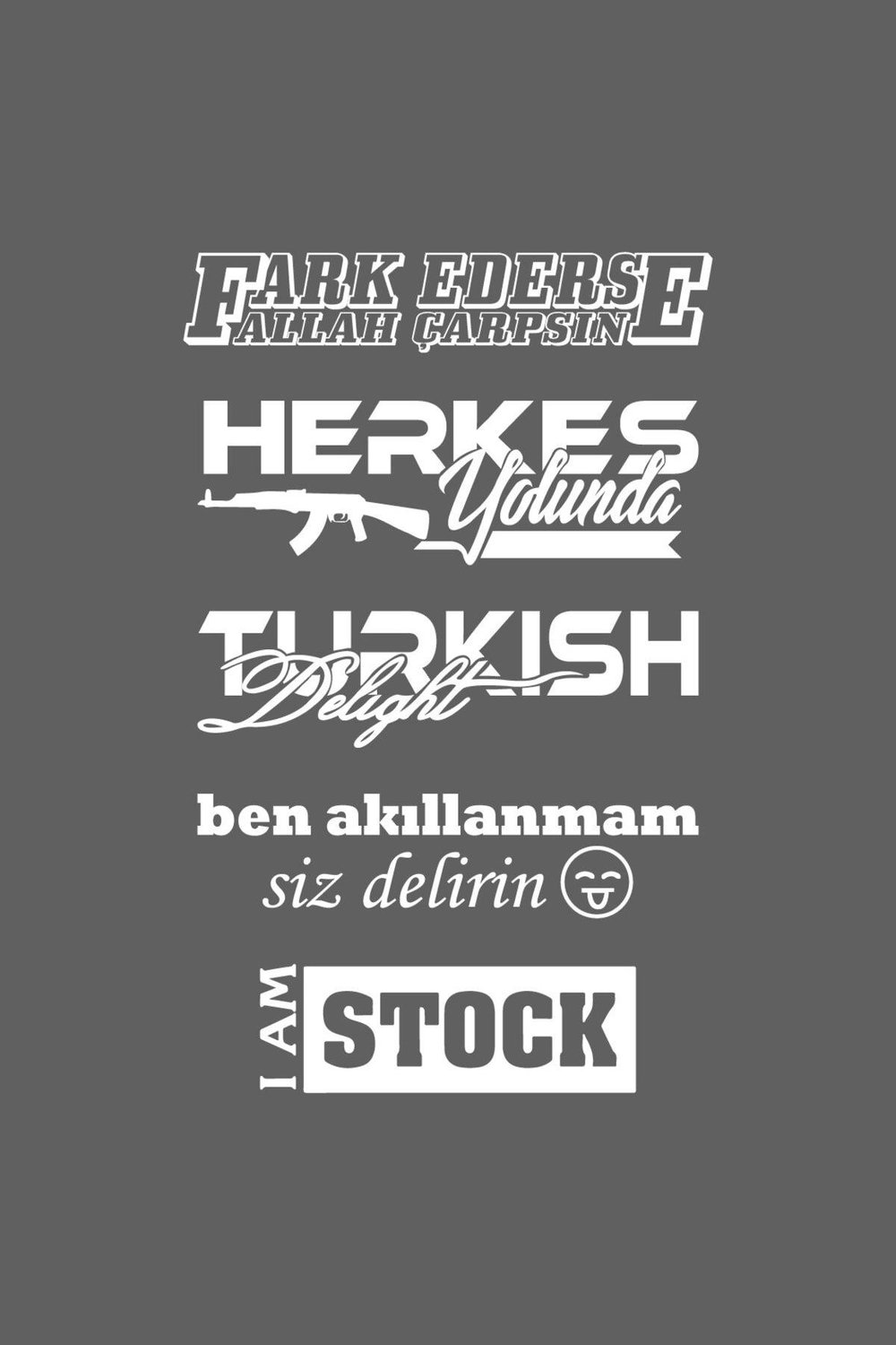Oto Arka Cam özel yeni sticker Model 57 Beyaz 40*20 Cm