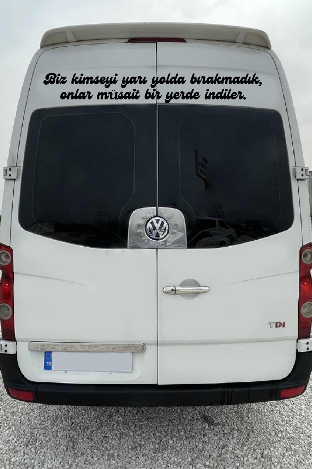 Oto Cam Yazı Sözleri Ticari-Servis-Dolmuş-Panelvan Uzun özel yeni sticker Model 1