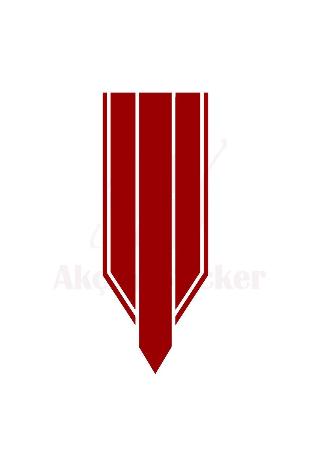 Oto Kaput Şerit özel yeni sticker Kırmızı 60*25 Cm