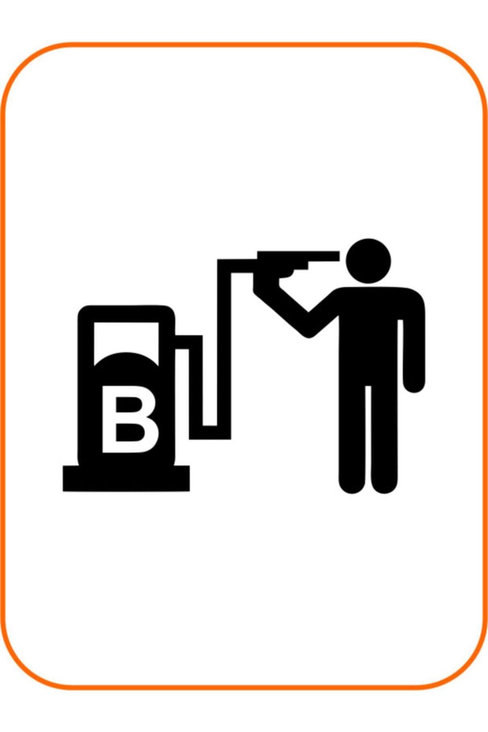 Oto Yakıt Depo Yakıt Kapağı özel yeni sticker Siyah 14*10 Cm