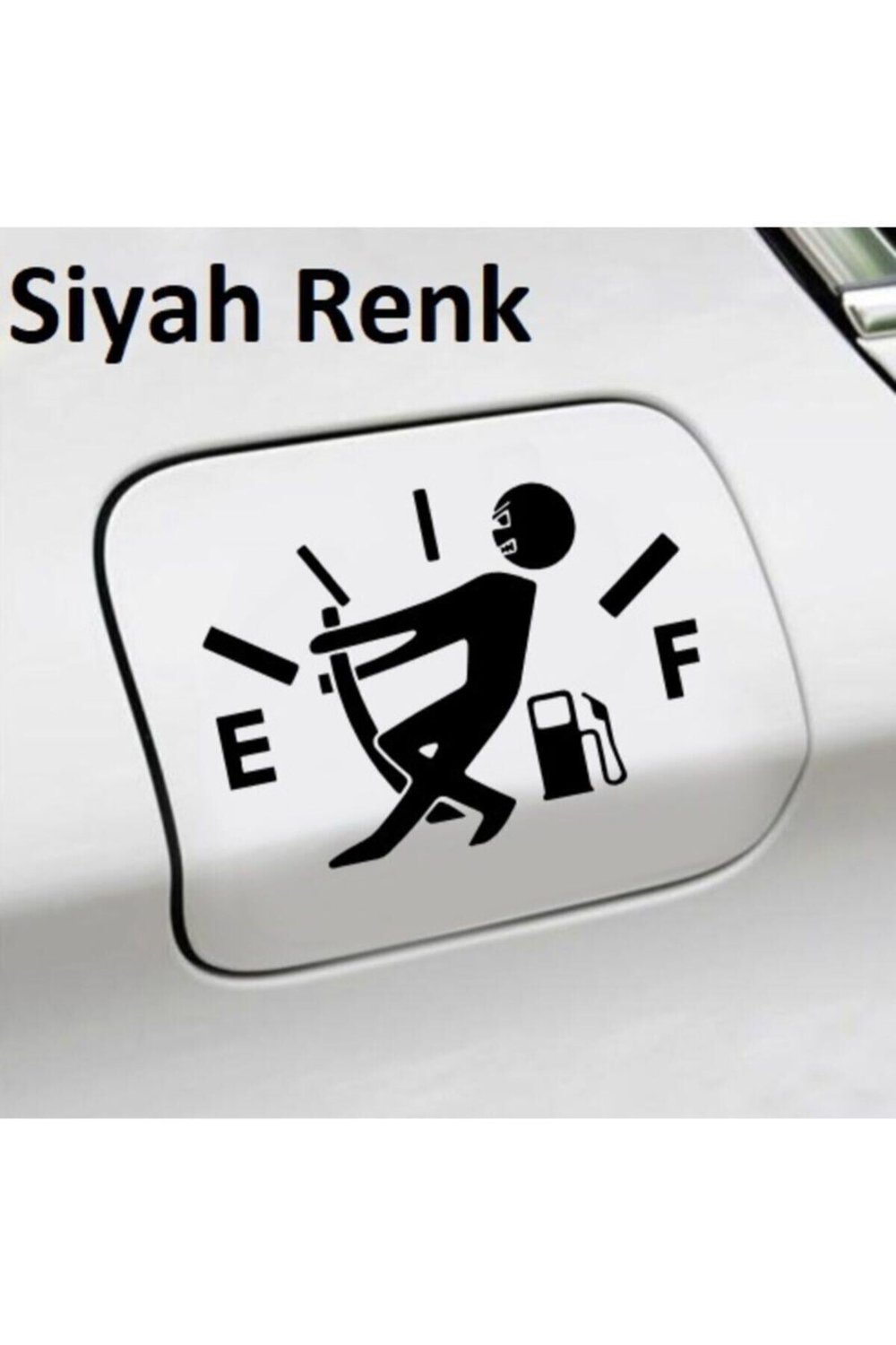 Oto Yakıt Deposu Kapağı özel yeni sticker Siyah 13*9,5 Cm