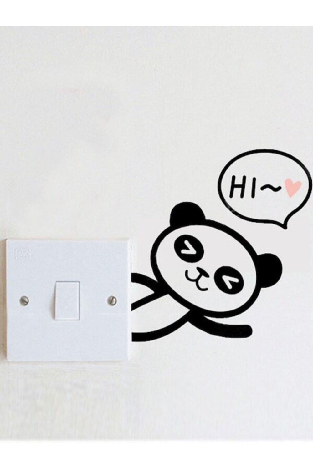 Oturma Odası Anahtarı özel yeni sticker Karikatür Panda Baskılı Duvar Dekoru