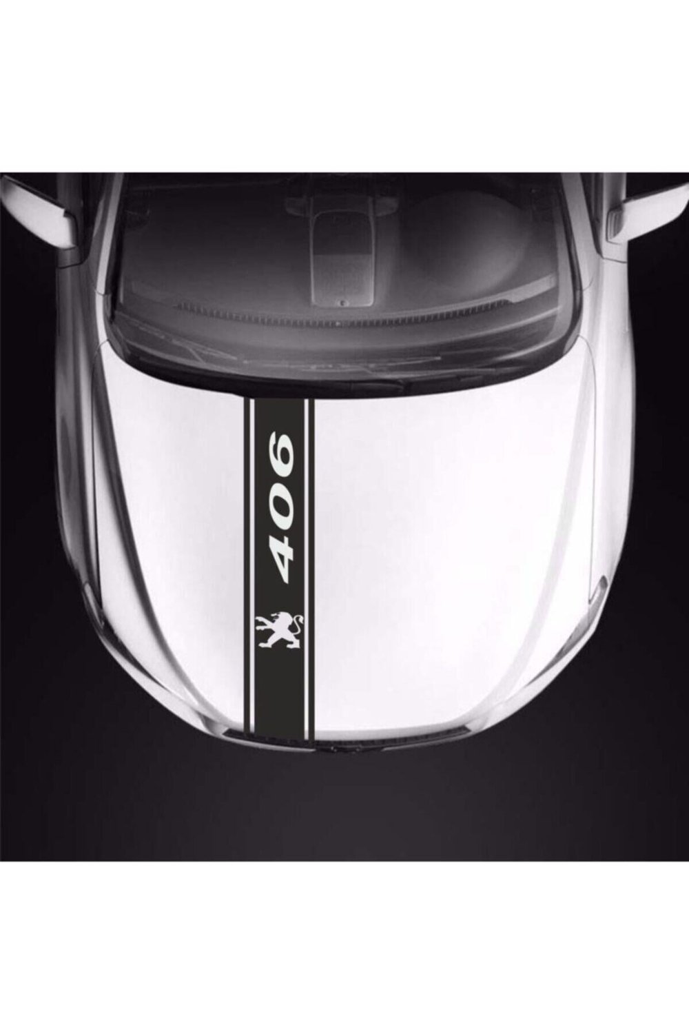 Peugeot 406 İçin şık tasarım karbon sticker seti Aksesuar Oto Kaput Şerit özel yeni sticker