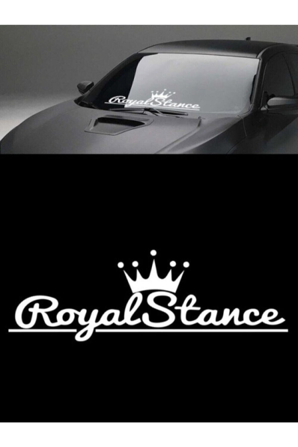 Royal Stance Oto özel yeni sticker özel yeni sticker Beyaz 55*18 Cm