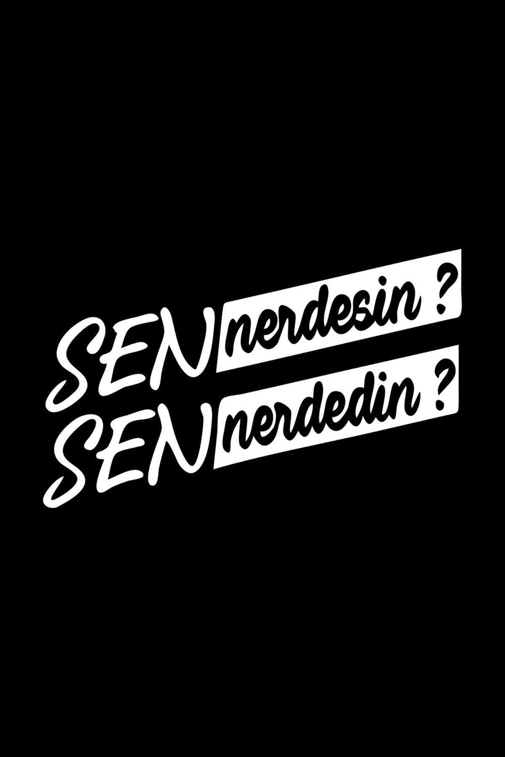 Sen Nerdesin ? özel yeni sticker Oto Cam özel yeni sticker Beyaz 21*8 Cm