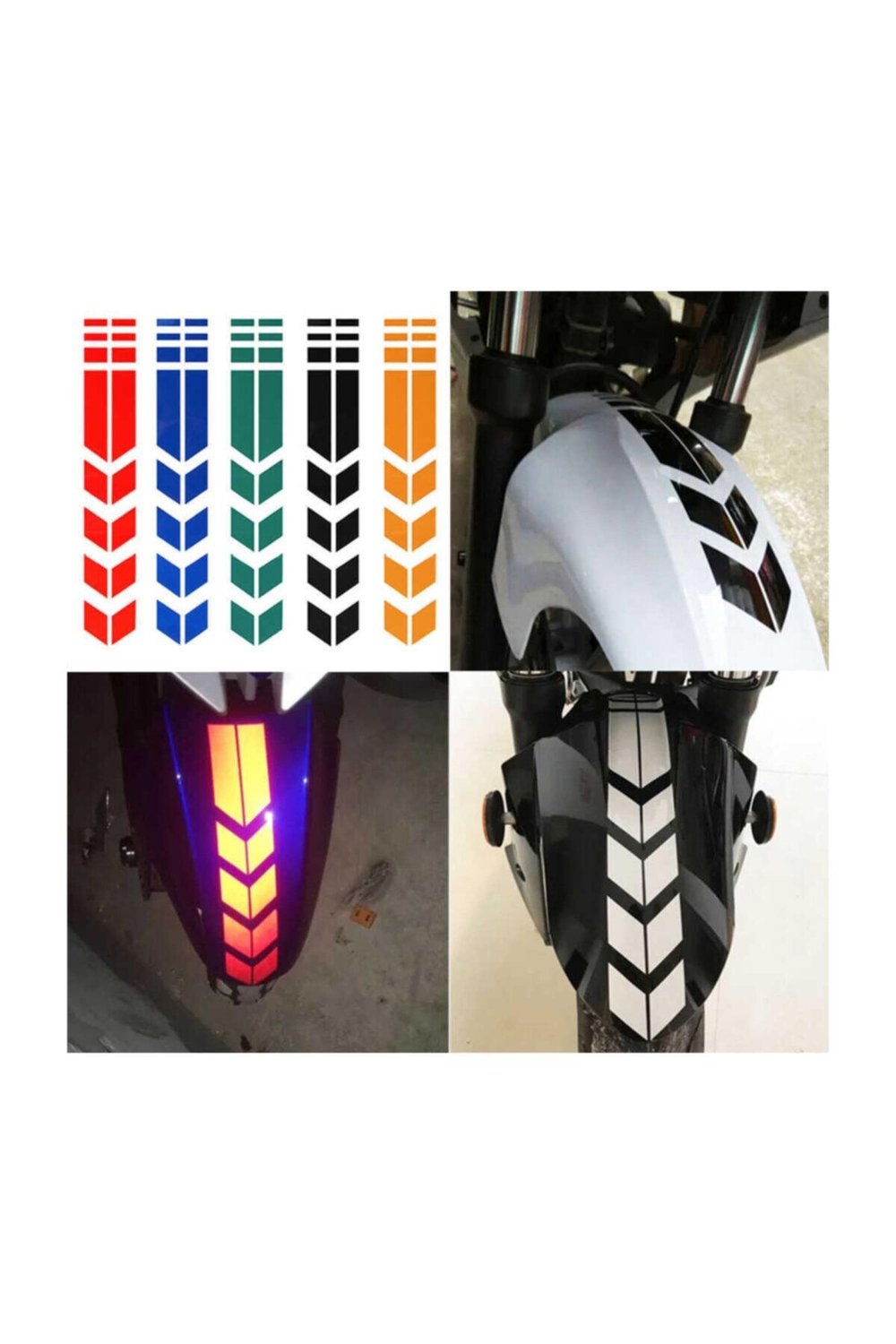 Şık Tasarım motosiklet Çamurluk Sticker Kırmızı 34*5,5 Cm