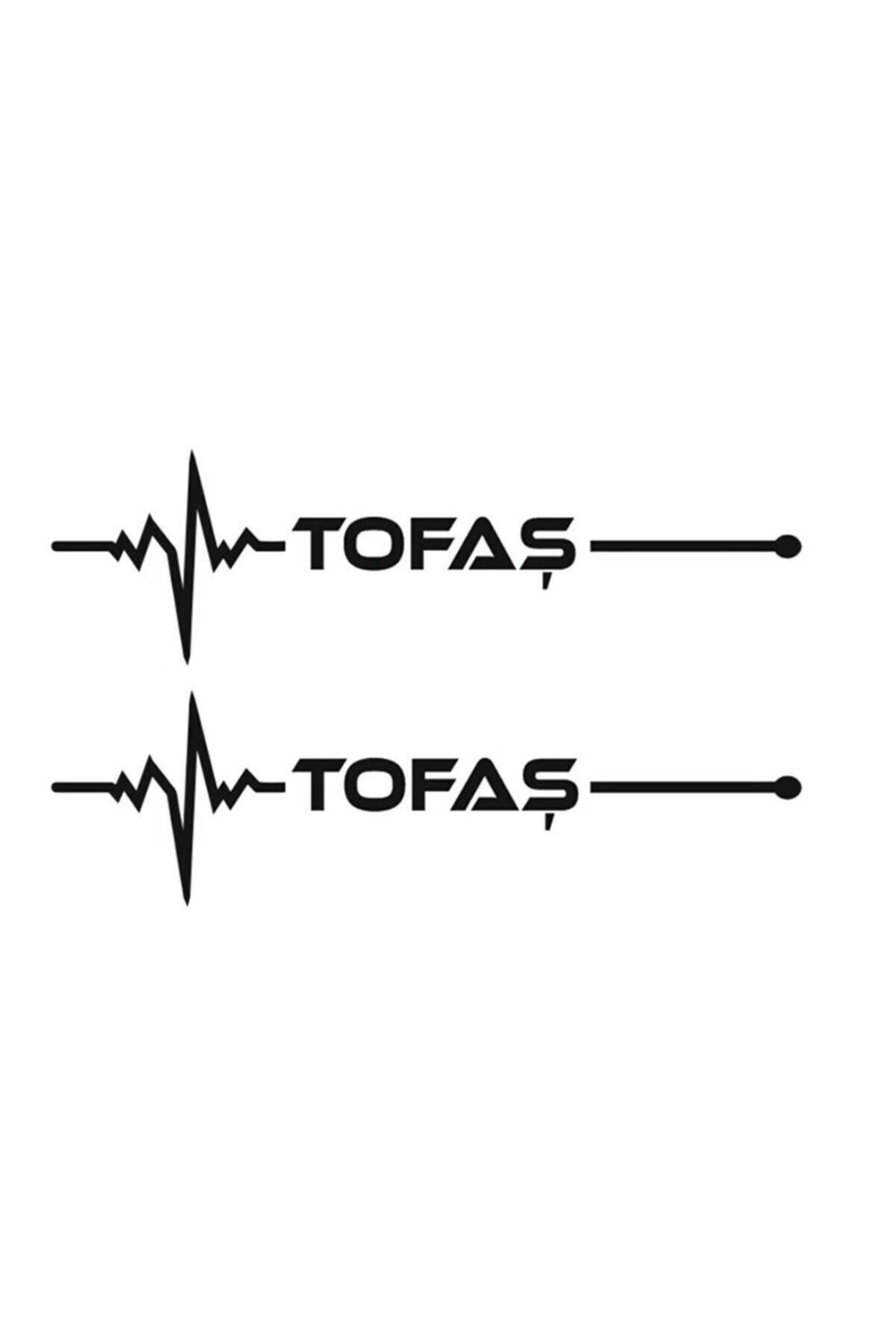 Tofaş Nabız özel yeni sticker 2 Adet Siyah 30*8 Cm