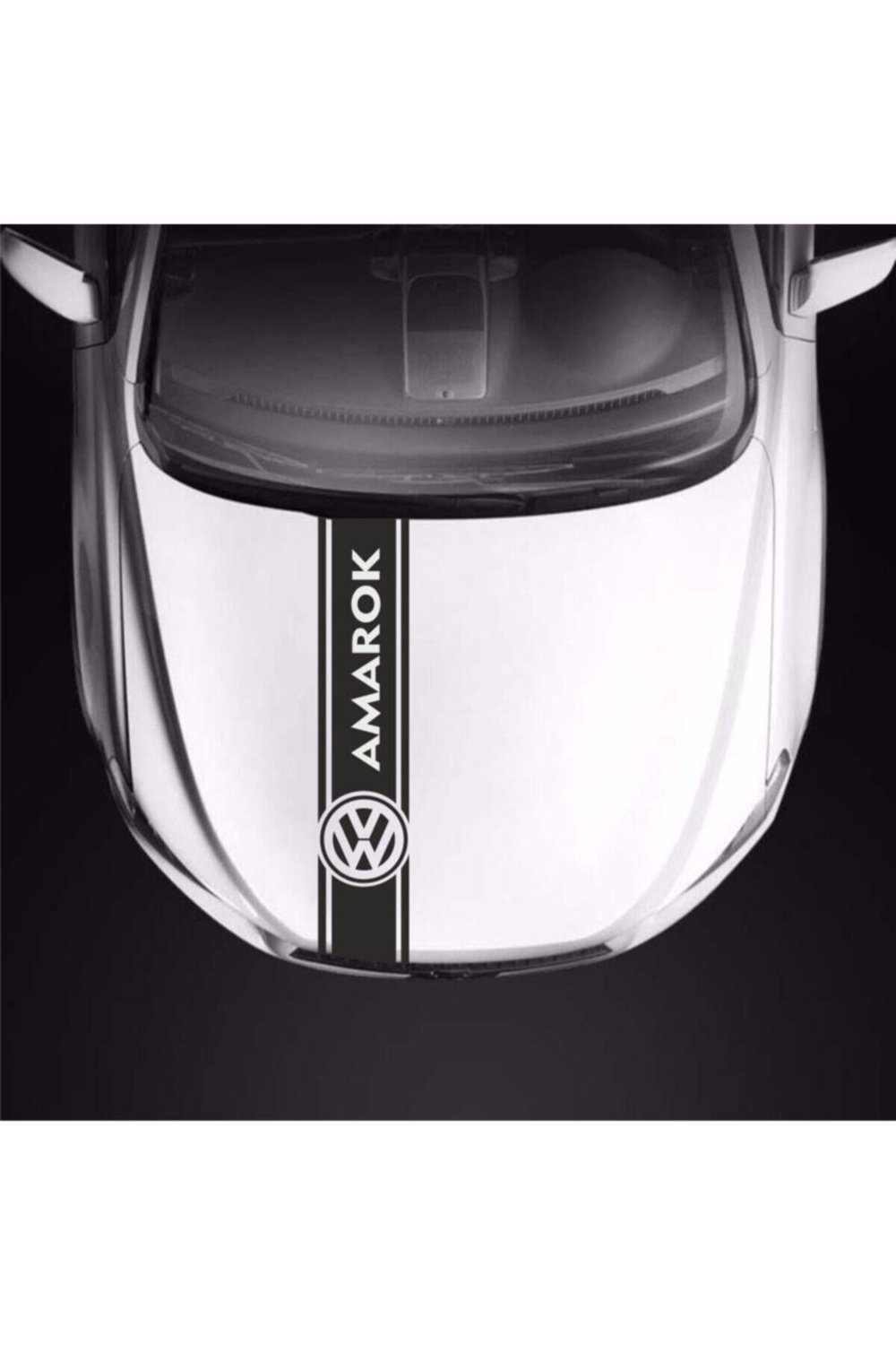 Volkswagen Amarok İçin şık tasarım karbon sticker seti Aksesuar Oto Kaput Şerit özel yeni sticker