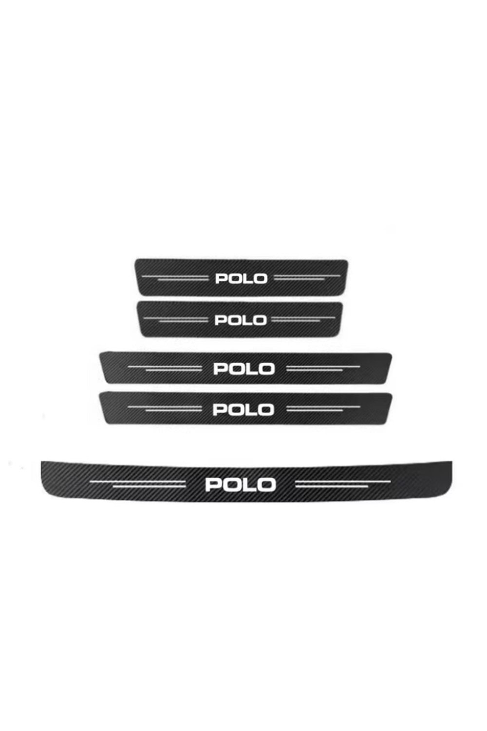 Volkswagen Polo İçin ŞIK TASARIM Oto Kapı eşikleri Sticker Karbon Set 5 Adet