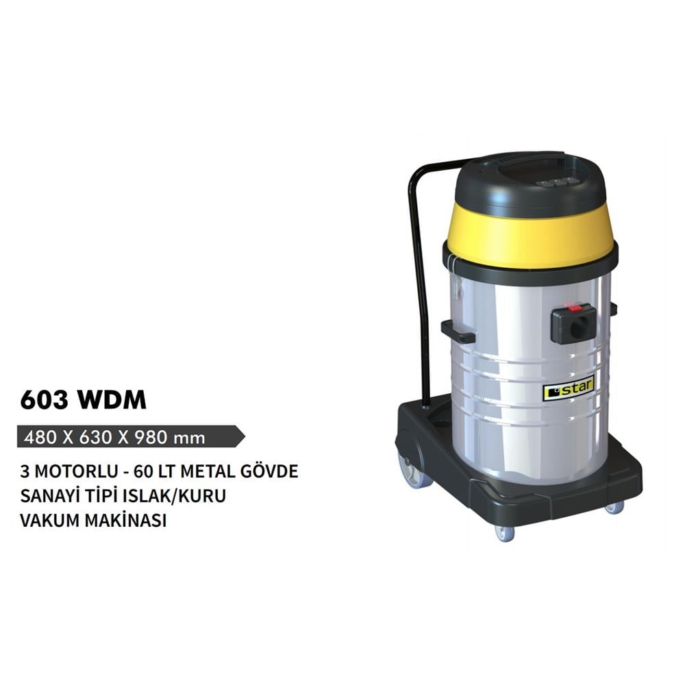 Star 603 WD-M 3 MOTORLU ISLAK-KURU VAKUM