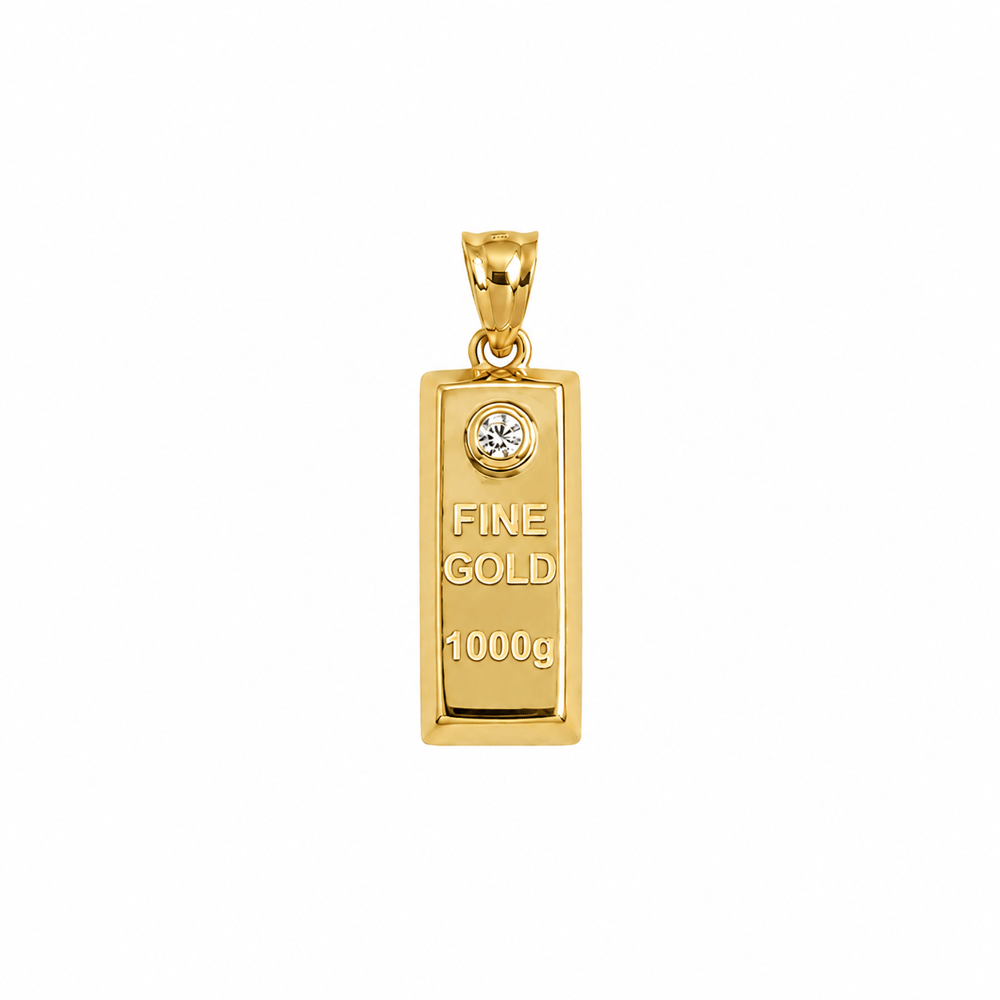 Külçe Altın Kolye Ucu (Gold Bar)