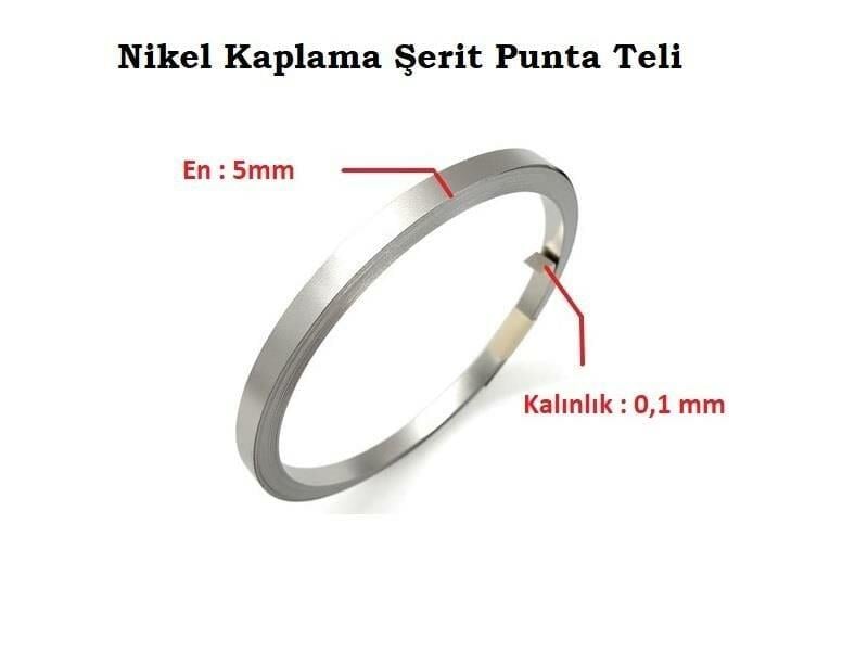 0,10x5mm Nikel Kaplı Punta Teli - 1 Kg