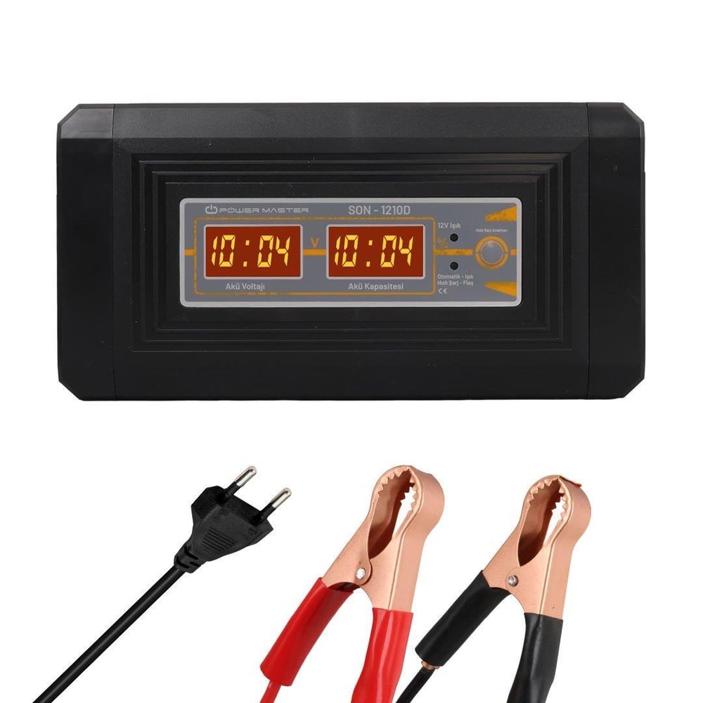 12V 10A DİGİTAL EKRANLI AKILLI AKÜ ŞARJ CİHAZI