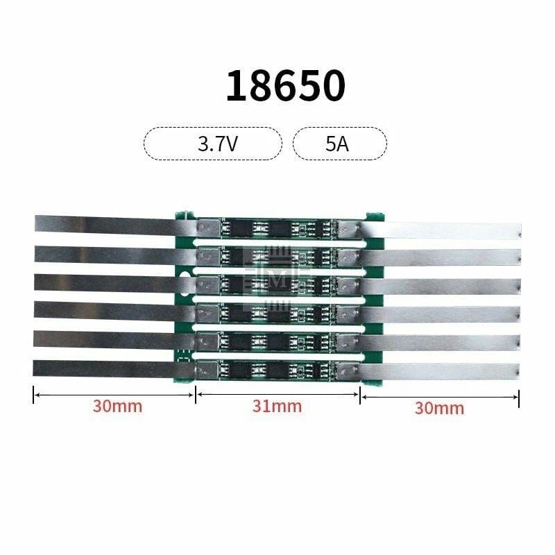 XR 1S 5A Nikelli 18650 Lityum İyon Pil (3,7V) Koruma Kartı