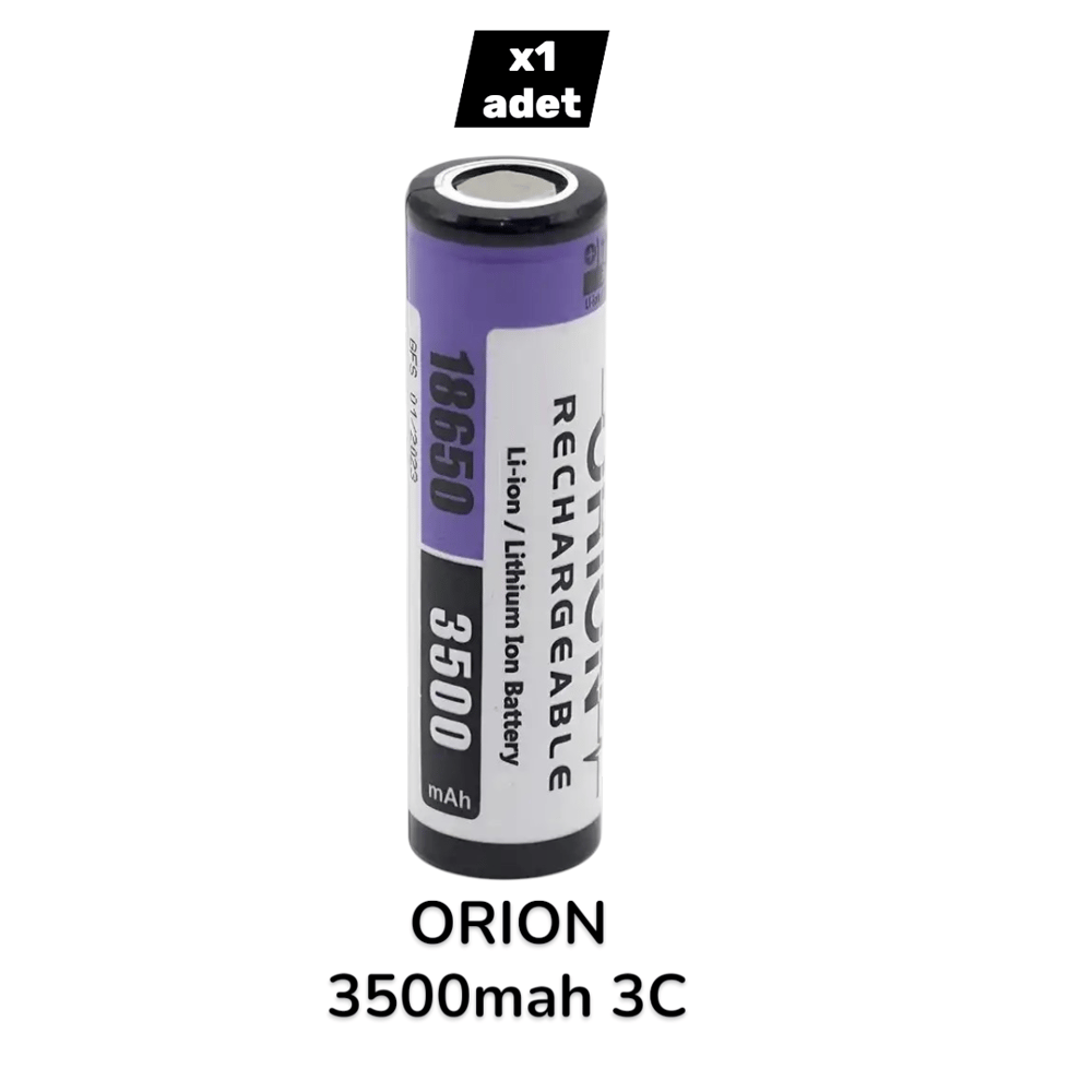 Orion 18650 3.7V 3500 mAh 3C Şarj Edilebilir Li-ion Pil