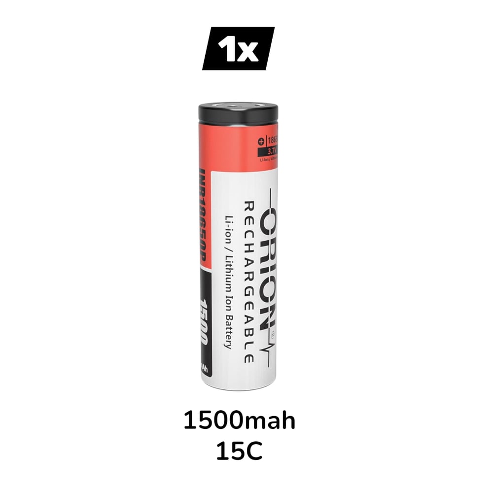 Orion 18650P 3.7V 1500 mAh 15C Şarj Edilebilir Li-ion Pil