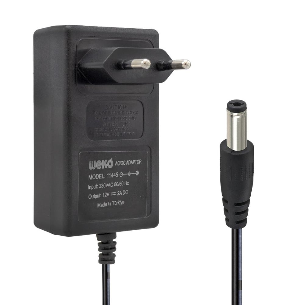 12V 2A Adaptör 5,5x2,5 Uçlu Priz Tipi