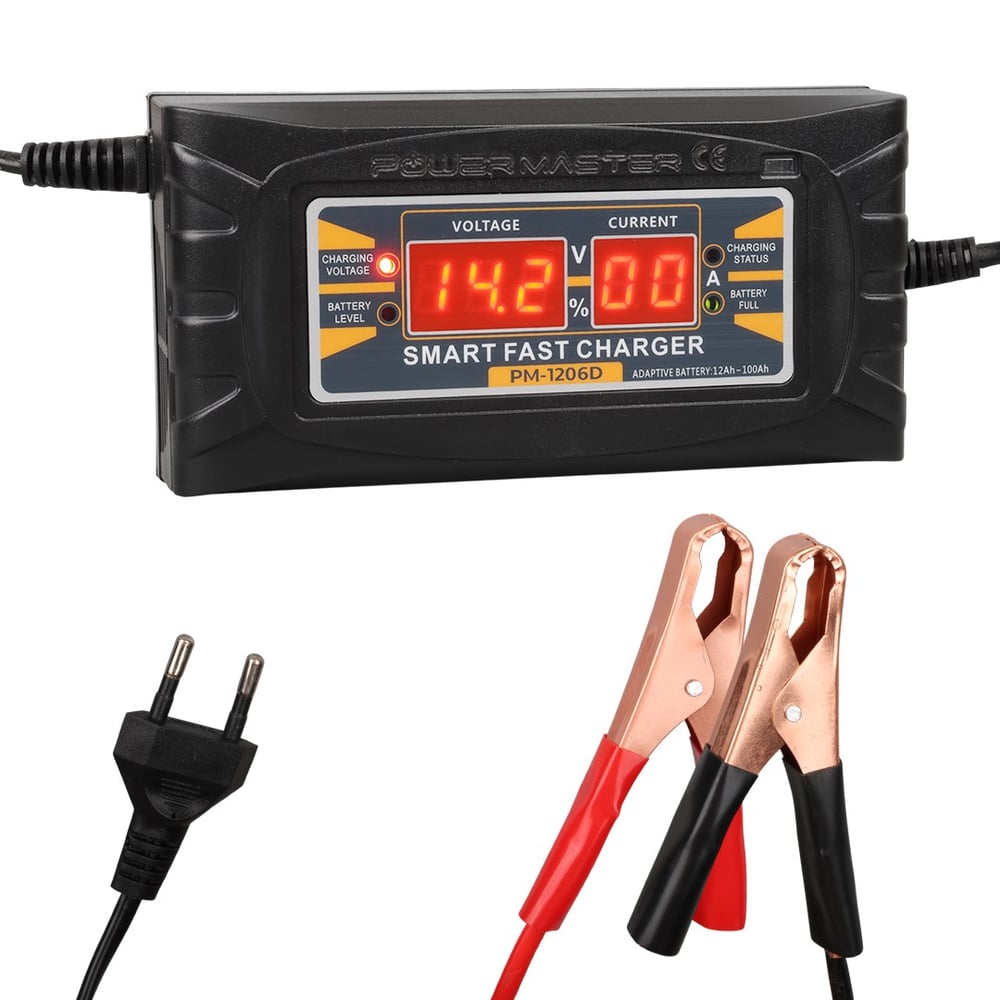 12V 6A DİGİTAL EKRANLI AKILLI AKÜ ŞARJ CİHAZI