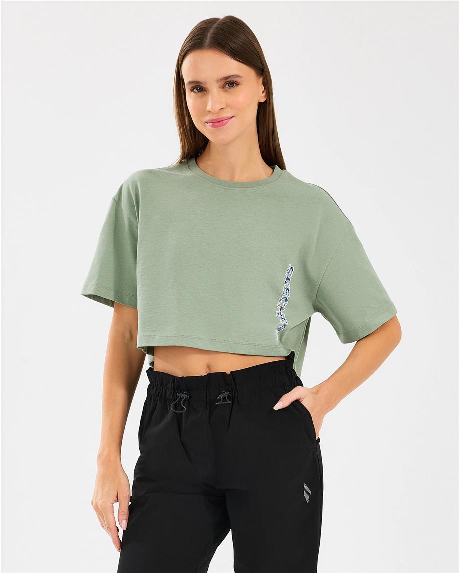 W Crop Fit Graphic Tee T-Shirt