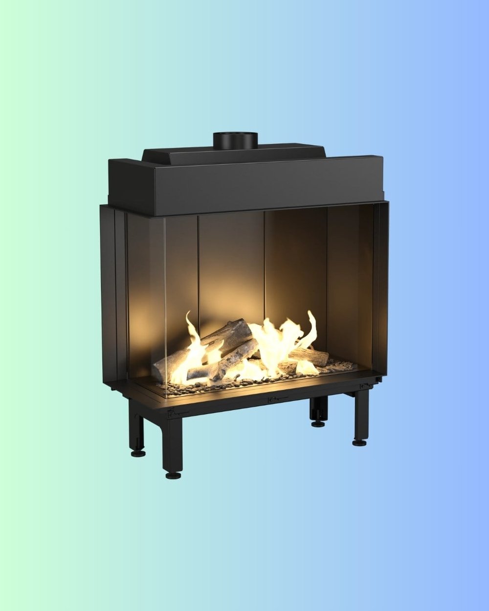 Echatech Vourla 80L Series Doğalgazlı Şömine