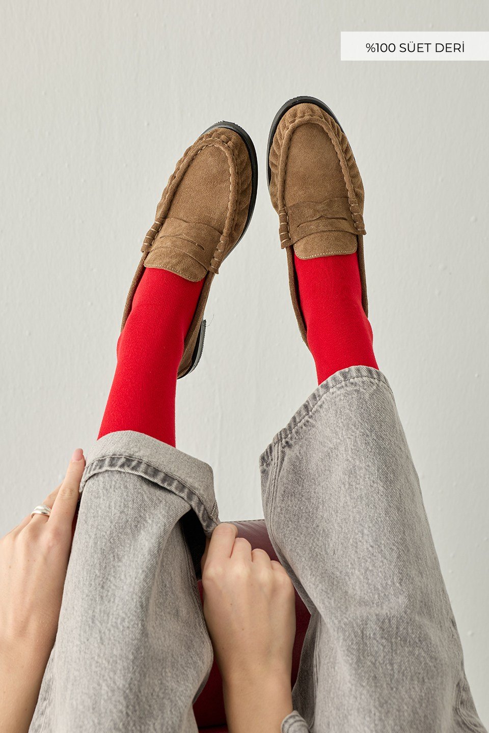 Vizon Süet Loafer Ayakkabı