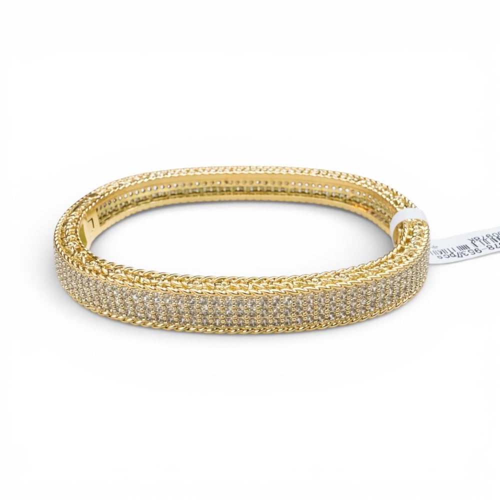  Gold Kare Form Işıltılı Kelepçe Bileklik