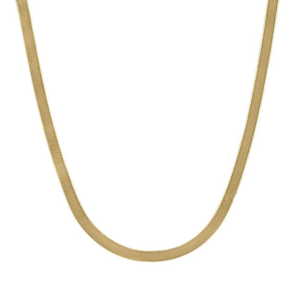 14K Altın Kaplama İtalyan Ezme Kolye (45cm)