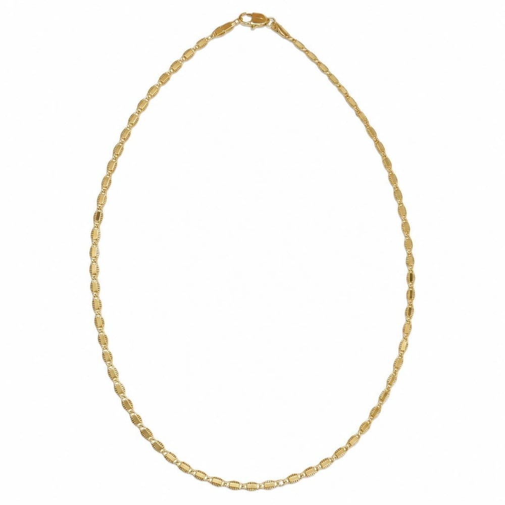 14k Gold İşlemeli Ezme Kolye (45cm)