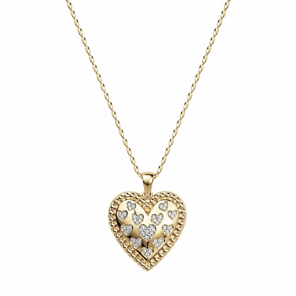 14k Gold Kalp Kolye