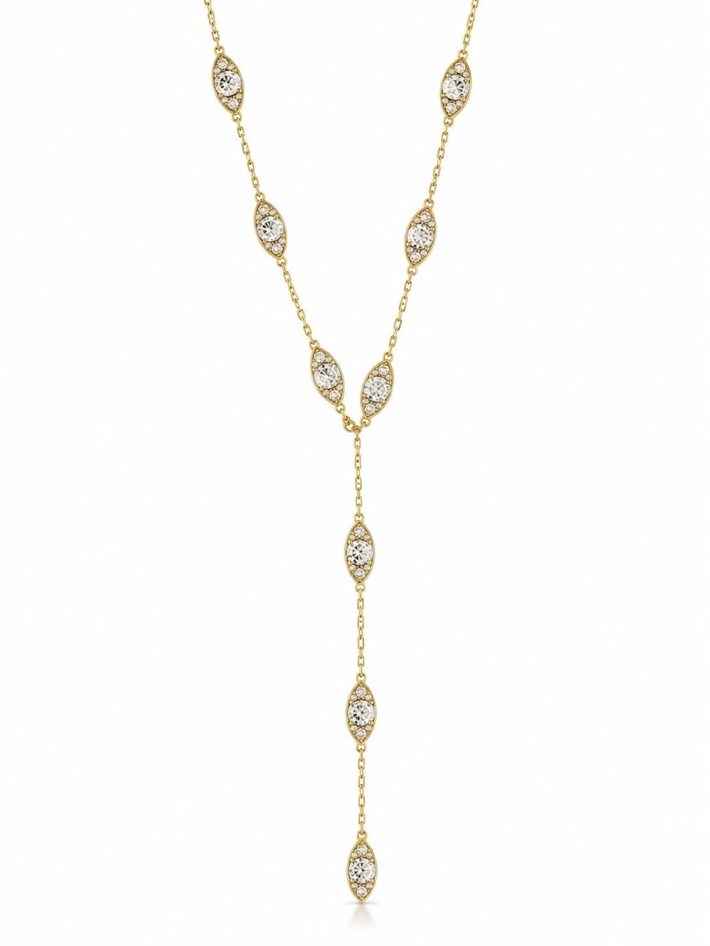 14K Gold Markiz Y Kolye