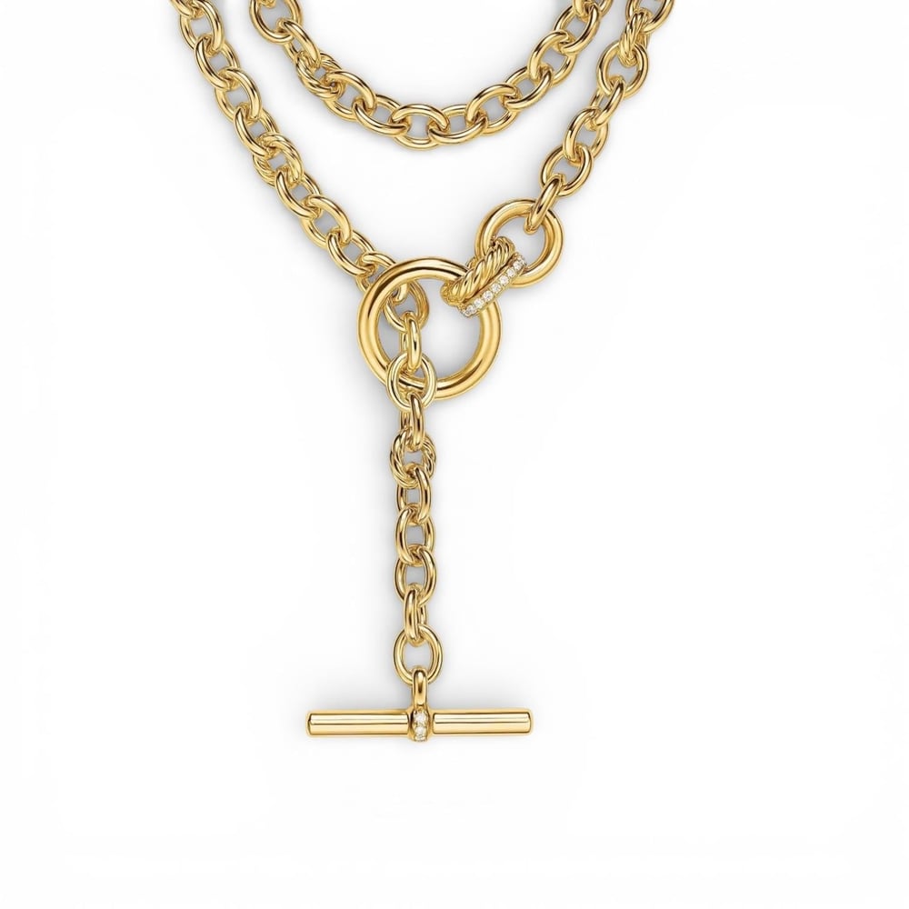 D. Yurman Uzun Doç Zincir Gold Kolye