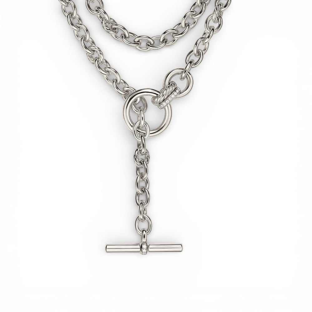 D. Yurman Uzun Doç Zincir Silver Kolye