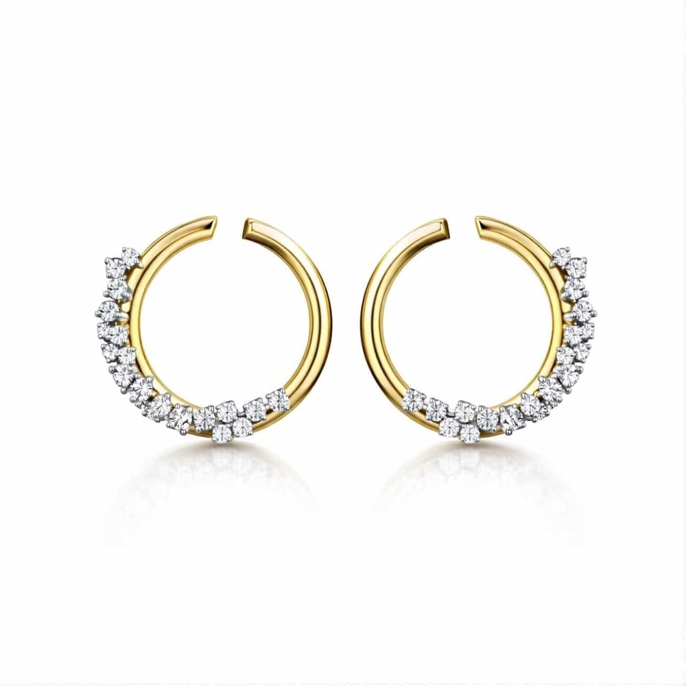 Diamond Glow Halka Küpe