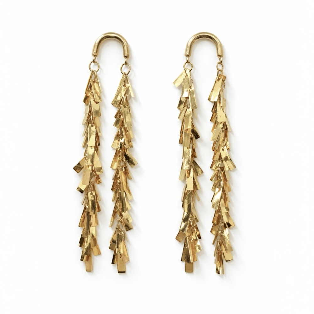 Gold Sallantılı Küpe