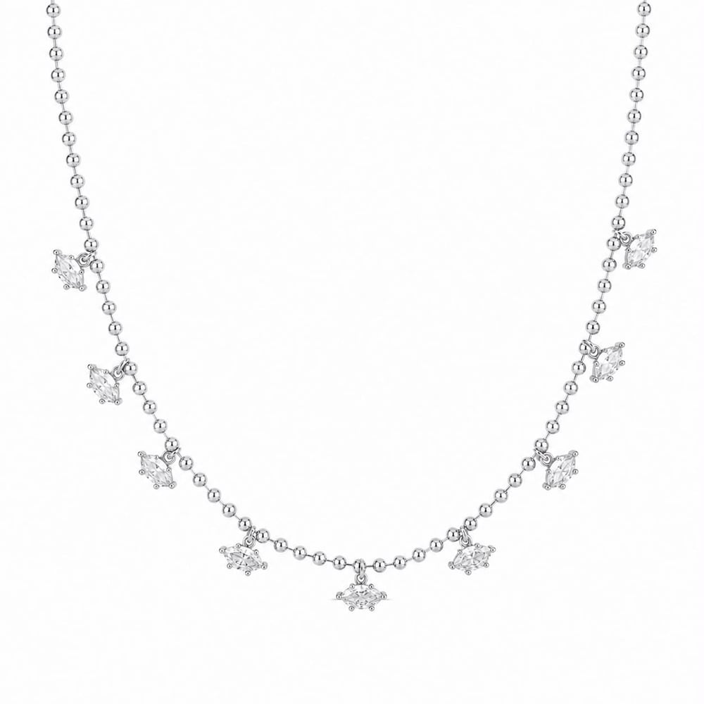 Marquise Drops Kolye Silver (46+5cm)