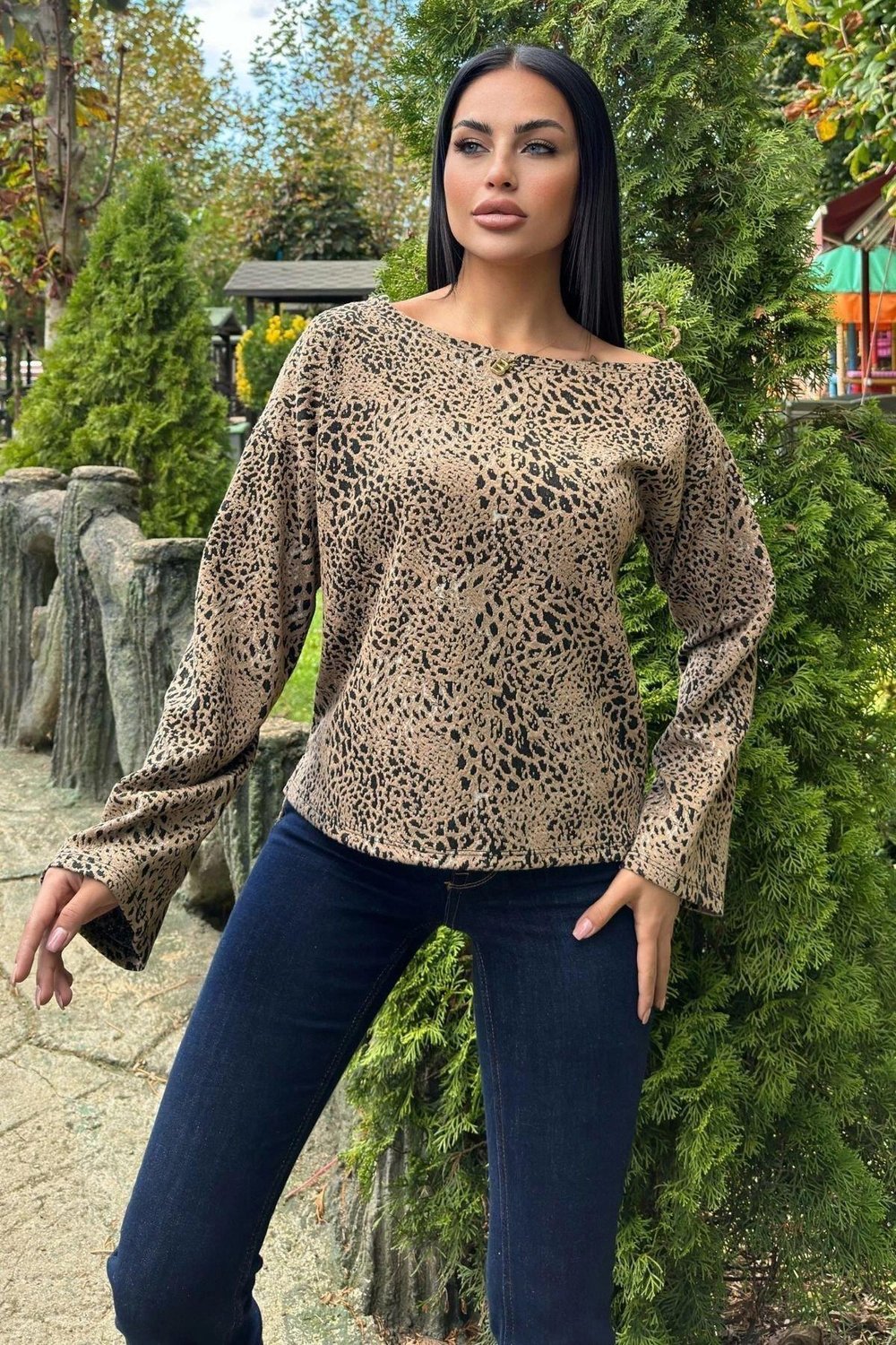 Kadın Bej Bluz - 700-3678