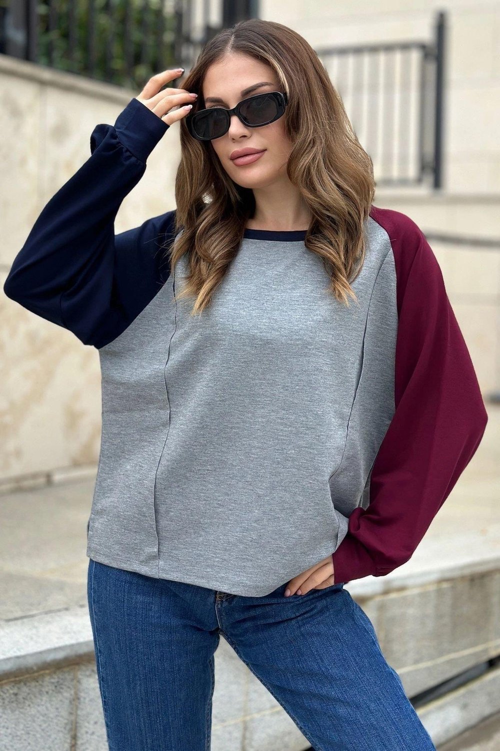 Kadın Gri Sweat - 700-3472