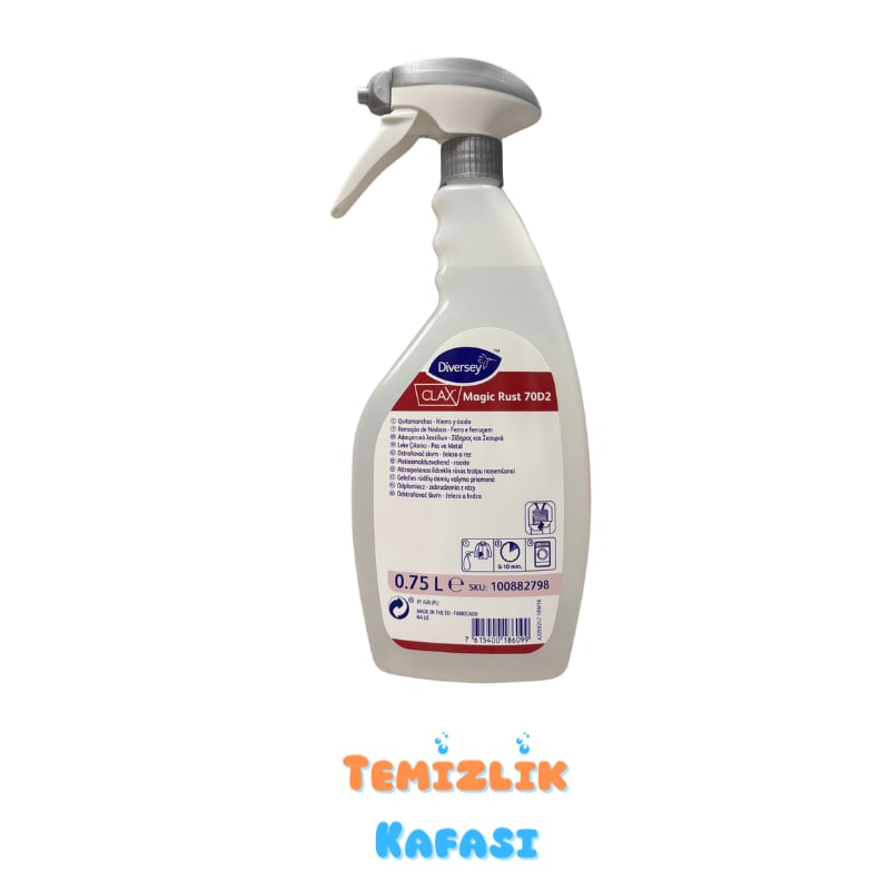Diversey Clax Magic Rust 70D2 750 mL – Pas ve Demir Lekesi Çözücü Sprey