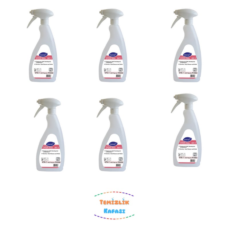 Diversey Clonet D7.1 Hijyenik Genel Temizlik Spreyi – 750 ml 6'lı Set