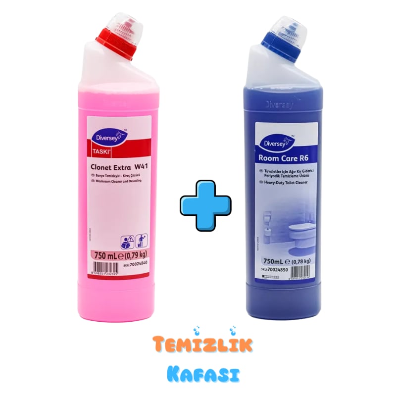 Diversey Taski Clonet Extra 750 Ml. + Taski R6 750 Ml (2'li Paket)