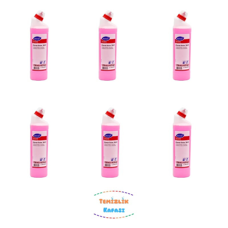 Diversey Taski Clonet Extra W41 Klozet ve Tuvalet Temizleyici – 750 ml x 6'lı Set